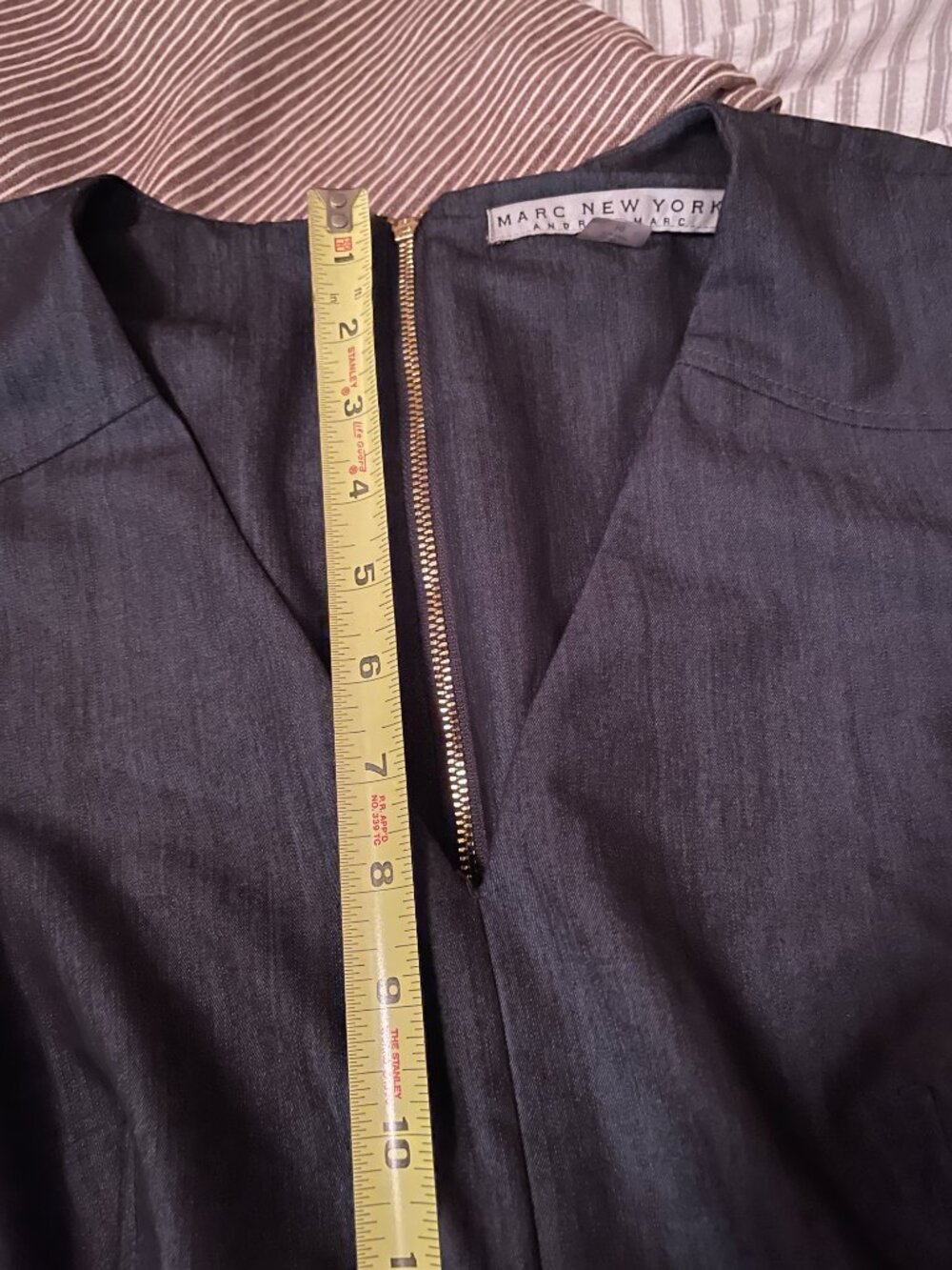 GORGEOUS Andrew Marc New York A-Line Swing Dress, Gold Accents - Size 10 (M/L) - Picture 15 of 16